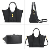 Women’s Canvas Bucket Bag with Leather Trim | Elegant Crossbody & Top Handle Tote Bag - Julie bags