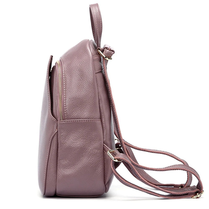 Women's Genuine Leather Anti-Theft Backpack – Small & Elegant – Julie bags