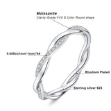 Infinity Love Moissanite Band Ring – 925 Sterling Silver Stackable Rope Design Ring for Women - Julie bags