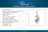 Sky Blue & London Blue Topaz Pendant Necklace – 925 Sterling Silver Teardrop Gemstone Necklace for Women - Julie bags