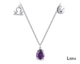 Scorpio Zodiac Charm Necklace – Rainbow Zirconia 925 Sterling Silver Birthstone Pendant for Women - Julie bags