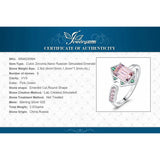 Pink Gemstone Cocktail Ring – 925 Sterling Silver Adjustable Statement Ring for Women - Julie bags
