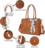 Elegant Floral Laptop Tote Bag - Julie bags