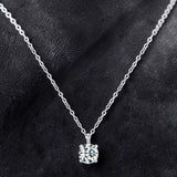 1CT Moissanite Pendant Necklace – 925 Sterling Silver Dainty Prong Setting Necklace for Women - Julie bags