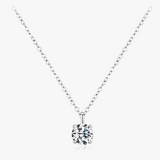 1CT Moissanite Pendant Necklace – 925 Sterling Silver Dainty Prong Setting Necklace for Women - Julie bags