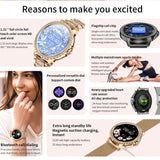 Gold Luxury Smart Watch for Women – 1.32" HD Screen, Custom Dial, Heart Rate Monitor, Voice Call, Sports Tracker - Julie bags