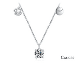 Scorpio Zodiac Charm Necklace – Rainbow Zirconia 925 Sterling Silver Birthstone Pendant for Women - Julie bags