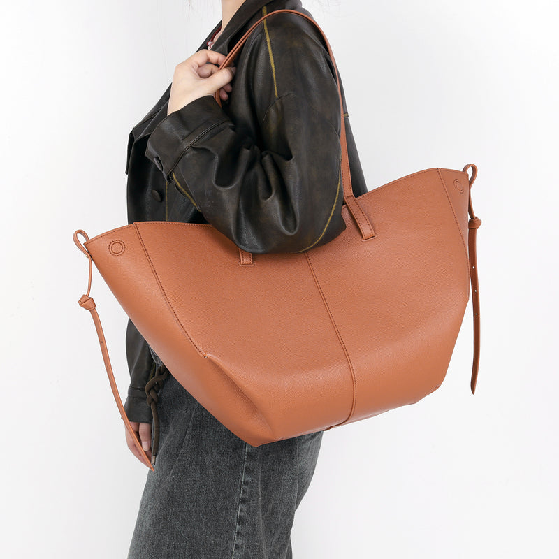 Vintage Leather Shoulder Tote with Purse - Julie bags