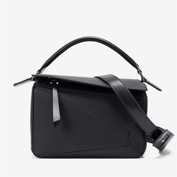 Amber Luxe Geometric Shoulder Bag