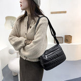 Padded Plaid Crossbody Bag