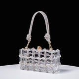 Exquisite Elegance: Designer Woven Diamonds Shoulder Bag - Julie bags
