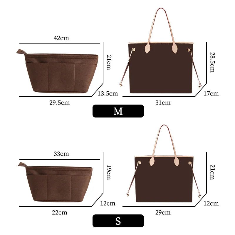 Felt Organizer Insert: Ideal for Tote, Handbag, and Cosmetics - Julie bags