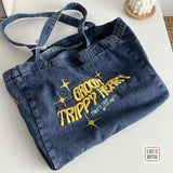 Denim Embroidered Crossbody Bag for Women - Julie bags
