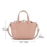 Chic Light-Toned Leather Tote: Elegant Short Handle Bag - Julie bags