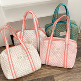 Soft quilted tote bag