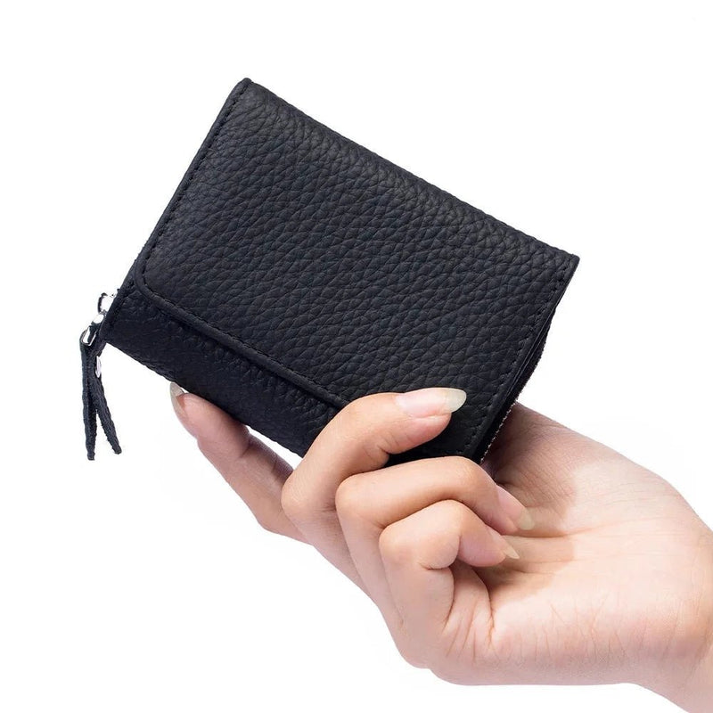 Compact Elegance: Genuine Leather Women's Wallet - Julie bags