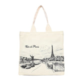 Paris Eiffel Tower women Canvas tote Bag