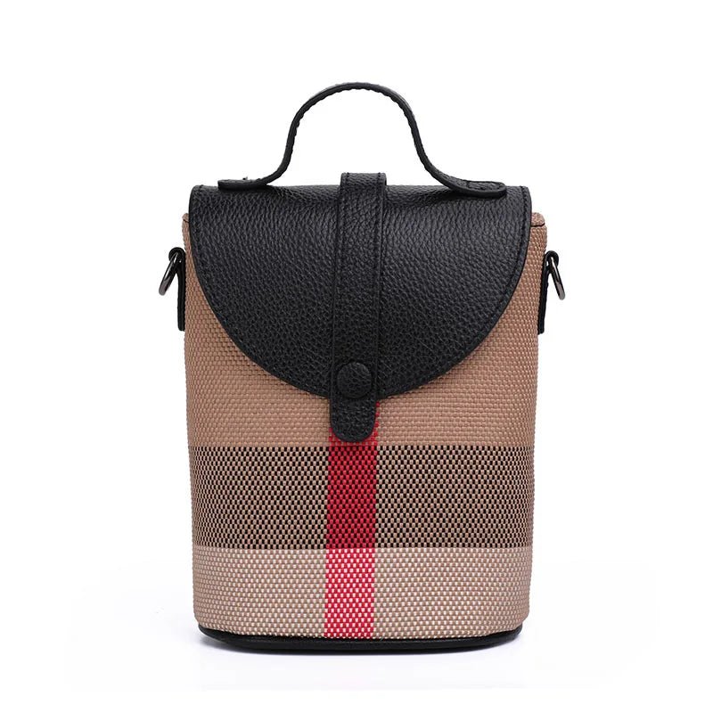 Chic Mini Lattice Canvas Crossbody: Fashionable and Functional - Julie bags