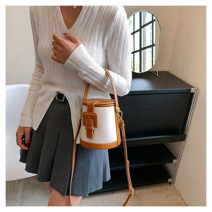 ショルダーバッグ・ポシェット ROCKCAKE Square Leather Belt Shoulder Bag Ivory Square Leather Belt Shoulder Bag Ivory, Silver, Black