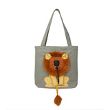 Royal Cat Carrier: Lion Head Canvas Design - Julie bags