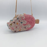 Sparkling Elegance: Crystal Ice-cream Evening Bag with Rhinestone Accents - Julie bags