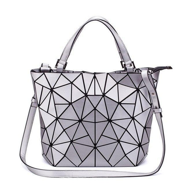 Geometric Luminous Purses and Handbags for Women Holographic Reflective Bag  Backpack Wallet Clutch Set