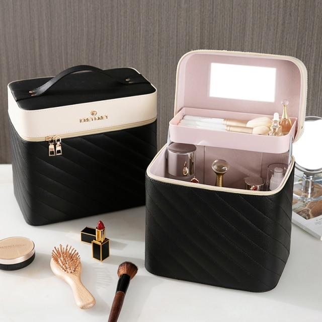 Makeup Bag Storage Box two layers