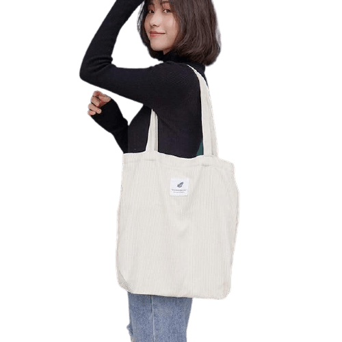 Corduroy Canvas Tote Handbag freeshipping - Julie bags