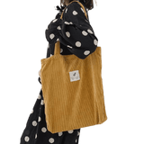 Corduroy Canvas Tote Handbag freeshipping - Julie bags
