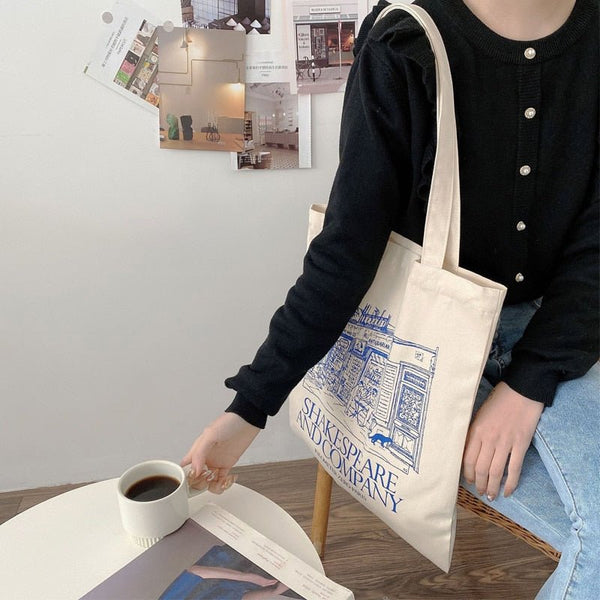 Women Canvas Shoulder Bag Shakespeare Print