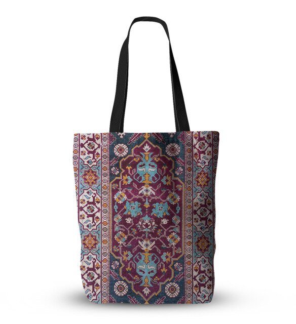 Turkish bohemian Ethnic Canvas Tote Bag