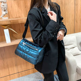Padded Plaid Crossbody Bag
