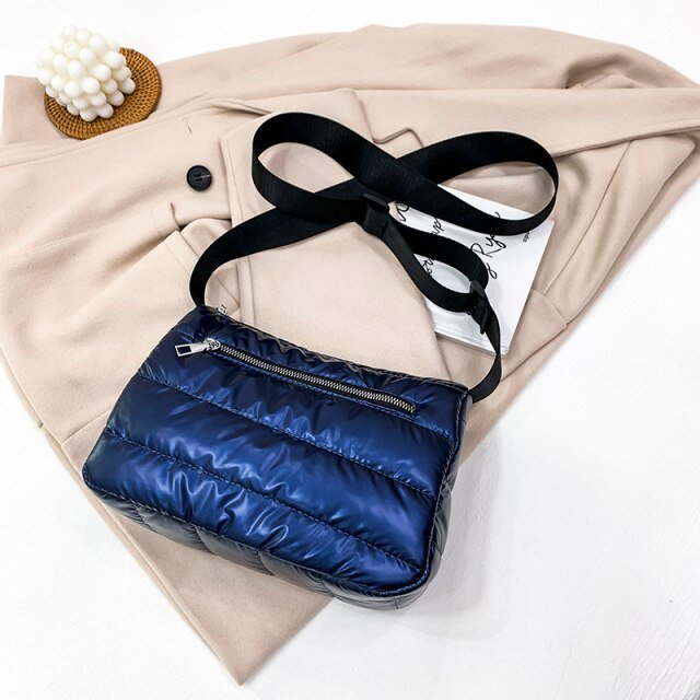 Padded Plaid Crossbody Bag
