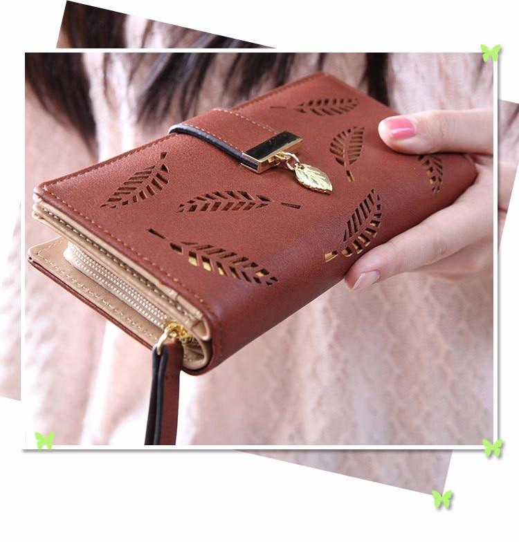 Hollow Out Leaf Wallet